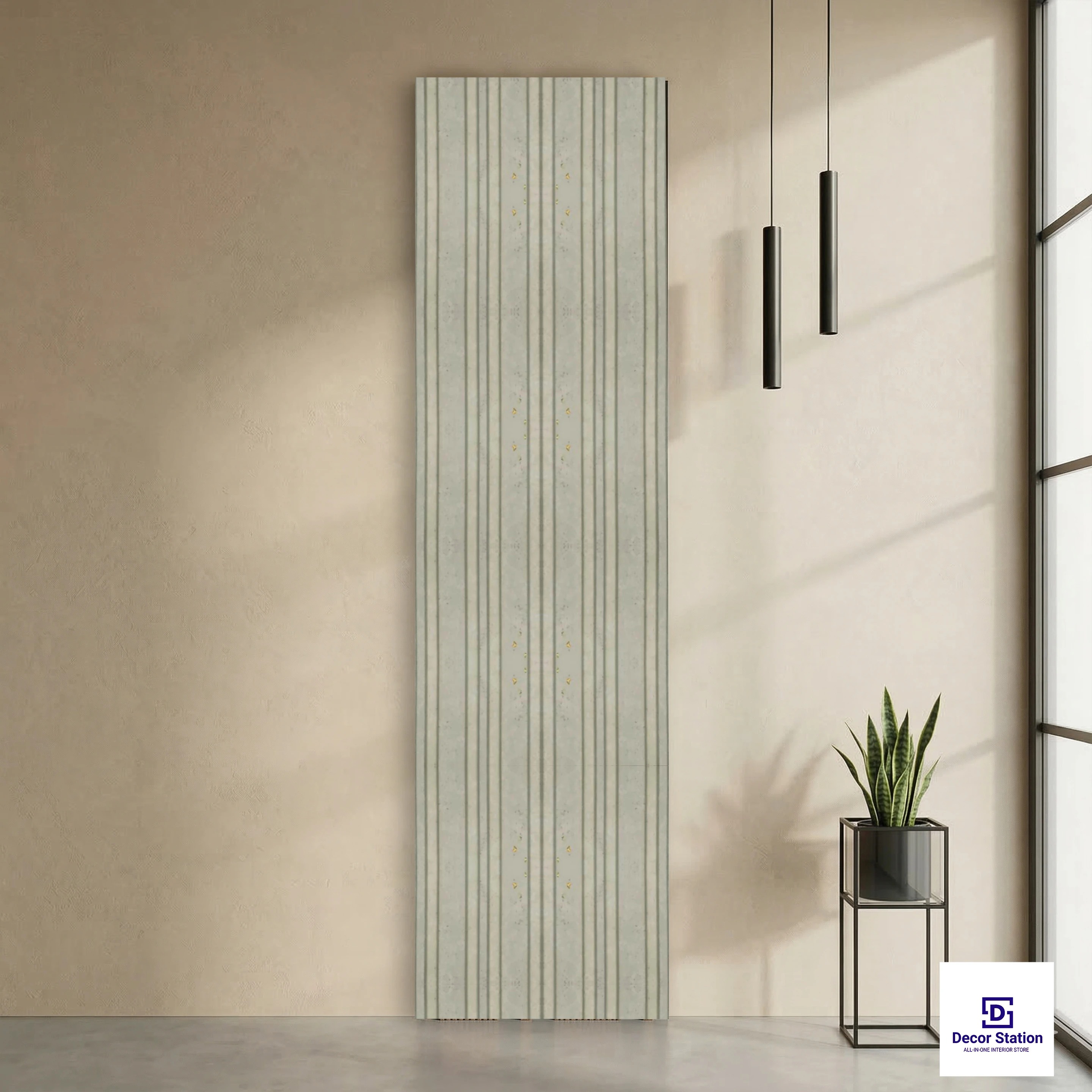 MN-178 Beige Fluted Matte 8x0.41 ft 11mm Wall Panel | PN-53171-A