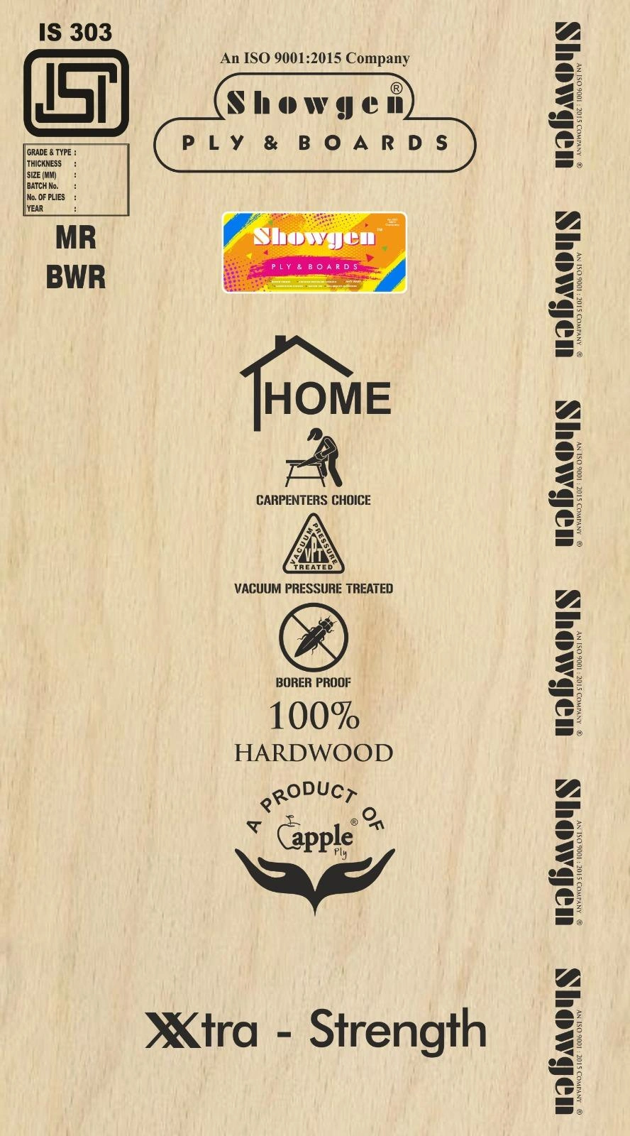 Hard Wood Showgen SH Brown Plywood (7x4 feet,25 mm) : PB-35873-E