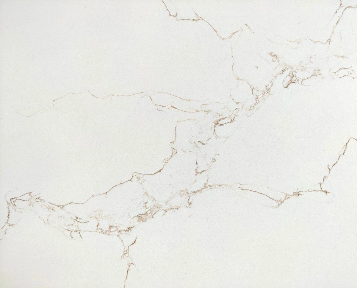 QRS-36019-C White Calacatta Diana Gold Quartz (3276x825.5 mm,20 mm) | Use case in Living Room, Office