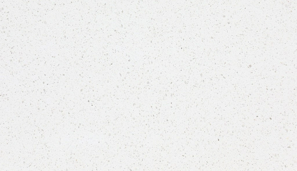 QRS-41130 White Iced White Quartz (3250x1620 mm,20 mm) | Use case in Kitchen, commercial