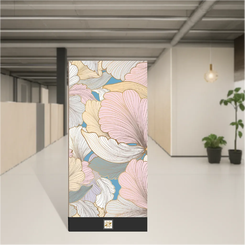 Vitrified Jewel Golden Daffodil Tropical Florals Matt Rectangular Tiles TL-1 (4x2 feet | 9 mm)