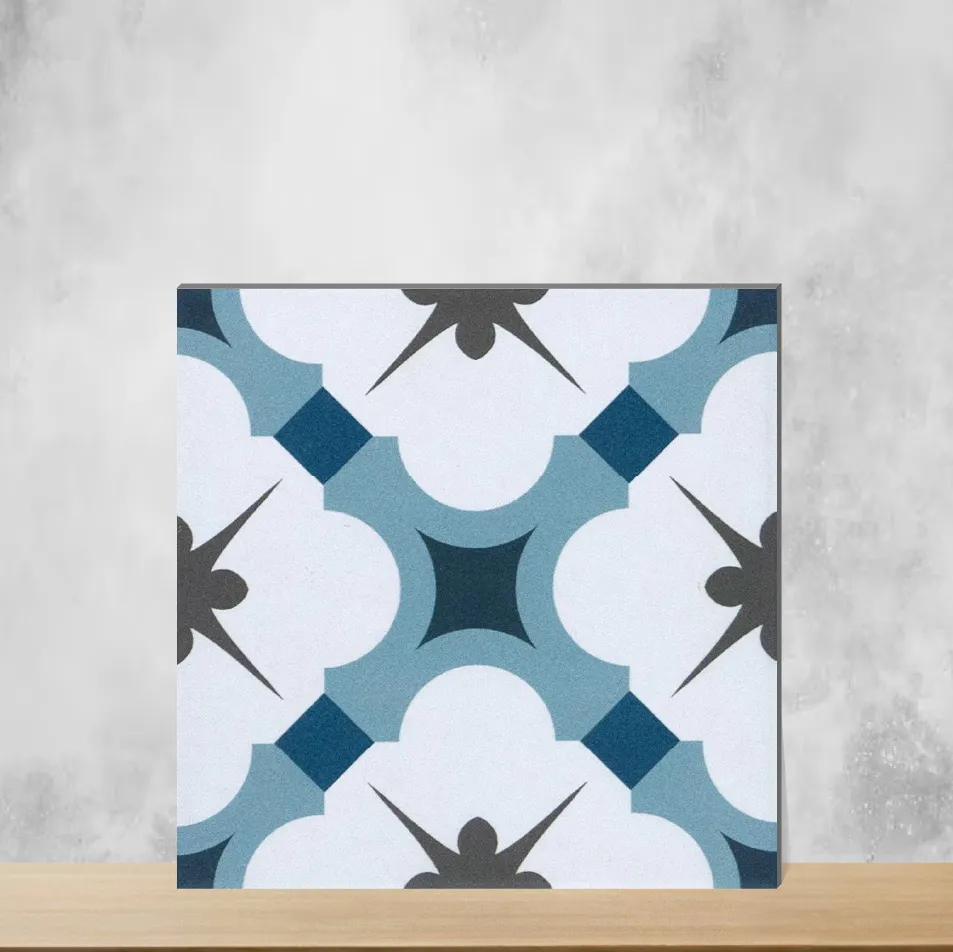 Medina Cerulean Blue Moroccans Matt Square Tiles TL-1014-B (8x8 inch | 8 mm)