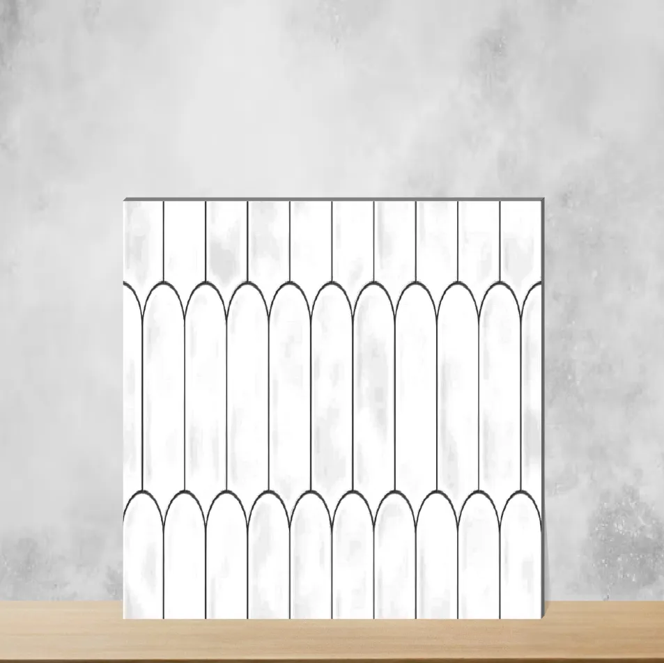 Ceramic Popscicle Solara Lilac White Glossy Rectangular Tiles TL-1962-E (24x12 inch | 9 mm)