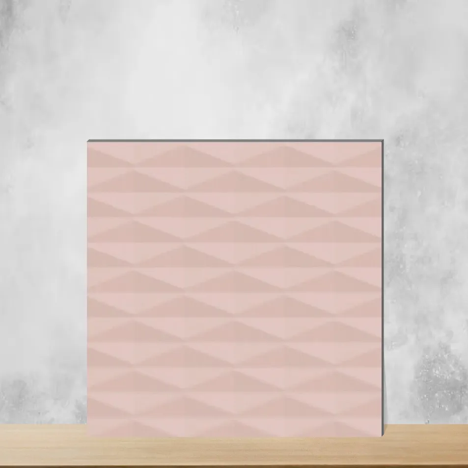 Ceramic Miraq Diamond Pink Matt Rectangular Tiles TL-1110-E (24x12 inch | 8 mm)