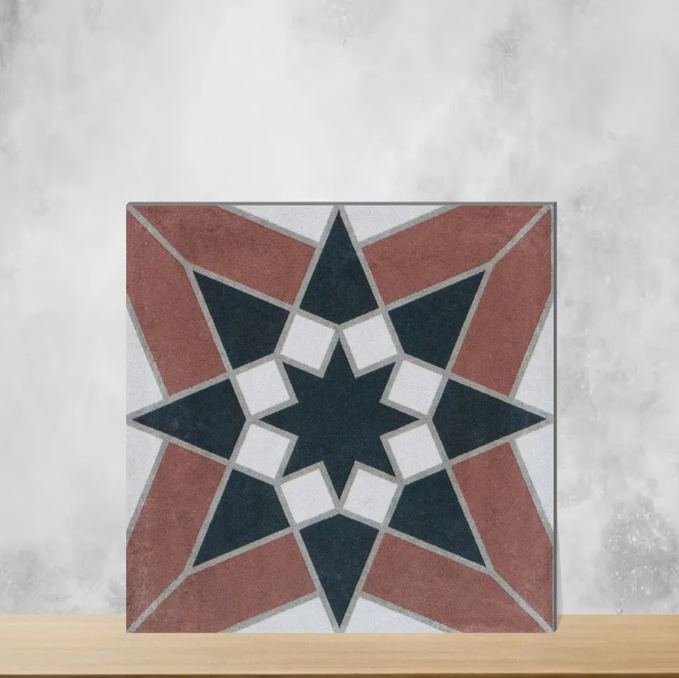 Solana Terracotta Rust Decor Moroccans Matt Square Tiles TL-1209-J (8x8 inch | 8 mm)