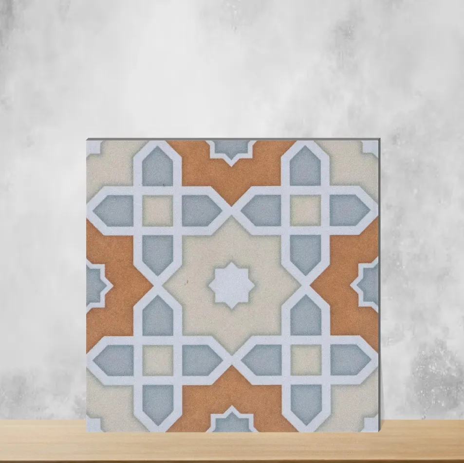 Silcite Sky Blue Moroccans Matt Square Tiles TL-1080-C (8x8 inch | 8 mm)