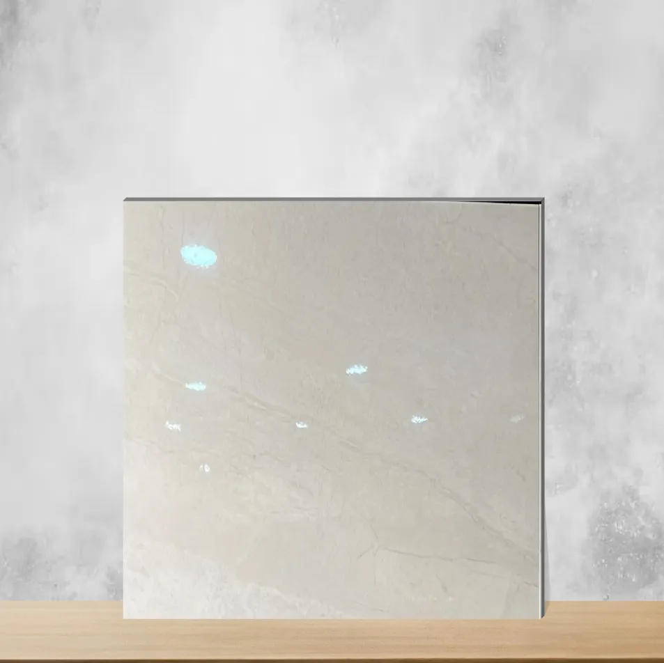 Ceramic Bistro Soana Cream Light Marbles & Stones Glossy Rectangular Tiles TL-1093-E (24x12 inch | 9 mm)