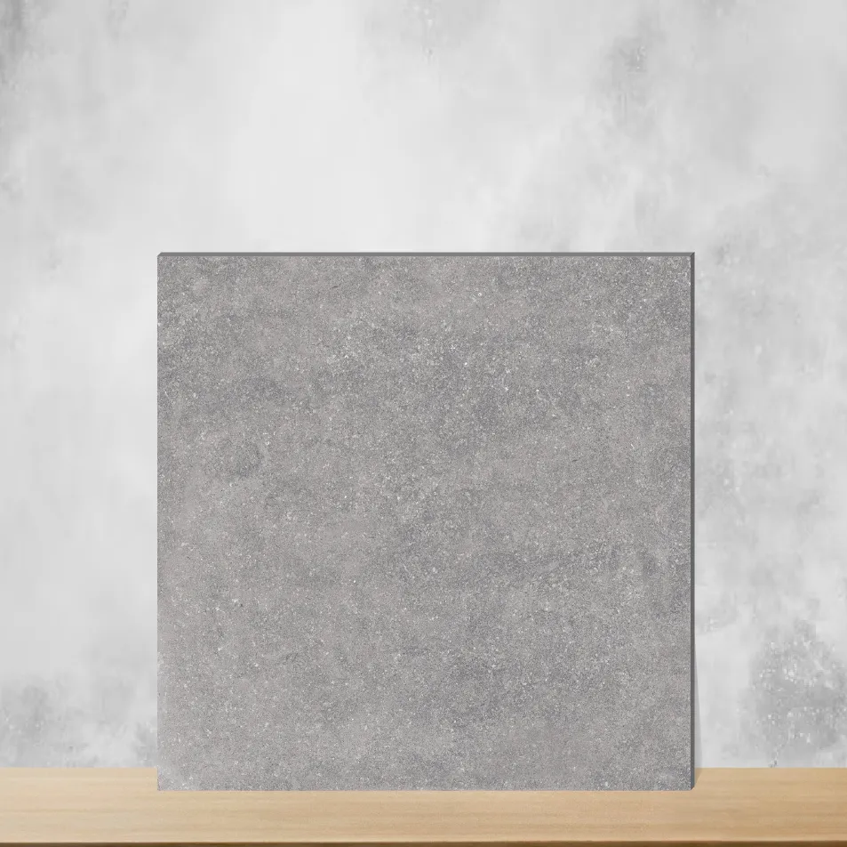 Vitrified Rock Grey Marbles & Stones Matt Square Tiles TL-1108 (2x2 feet | 9 mm)