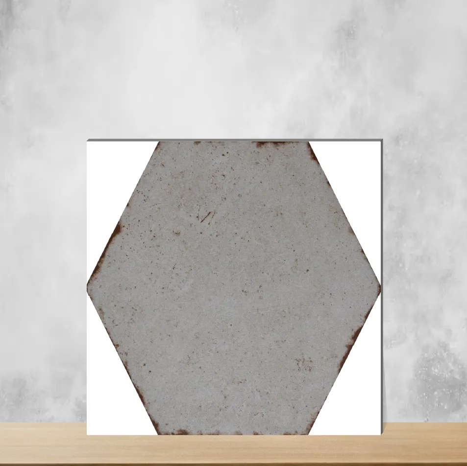Hexalite Cinder Smoke Base Plain Solids Matt Rectangular Tiles TL-1171-B (10x9 inch | 8 mm)
