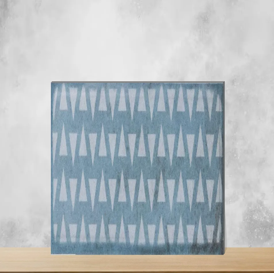 Colombiana Cerulean Blue Decor Matt Rectangular Tiles TL-1182-E (12x3 inch | 8 mm)