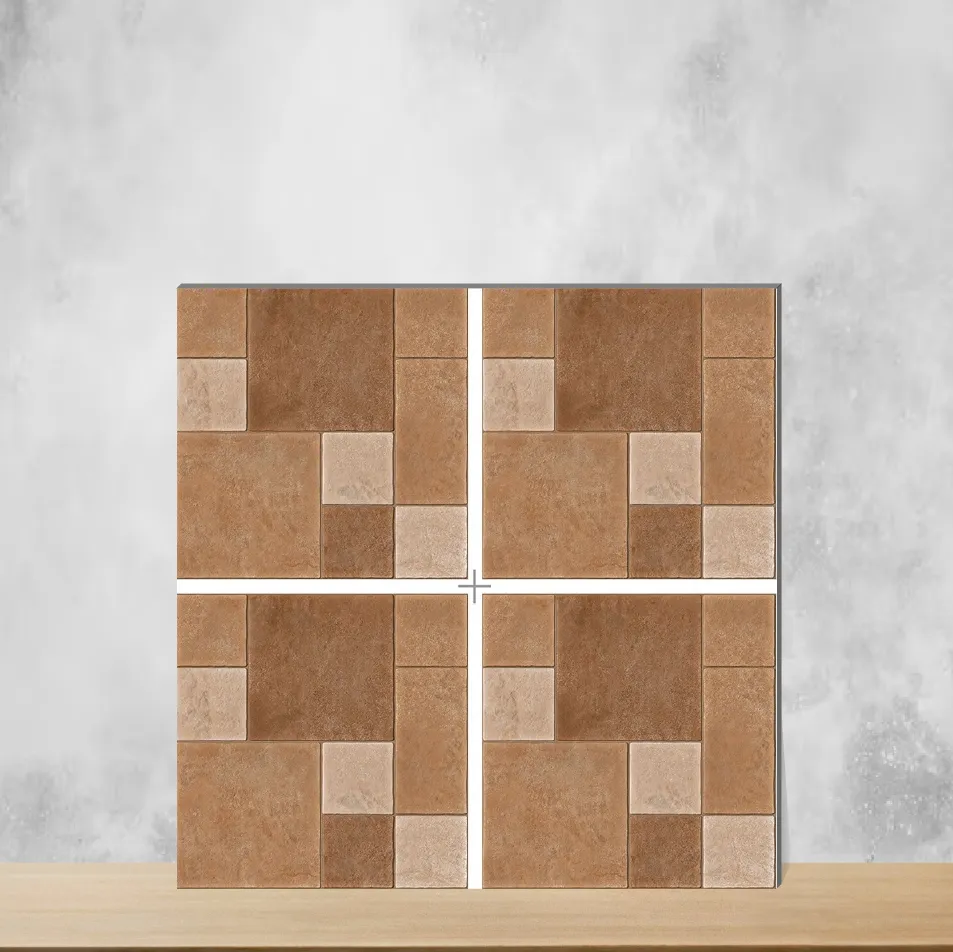 Vitrified Strada Cuboid Crema Geometric & Abstracts Matt Square Tiles TL-1357-B (20x20 inch | 12 mm)