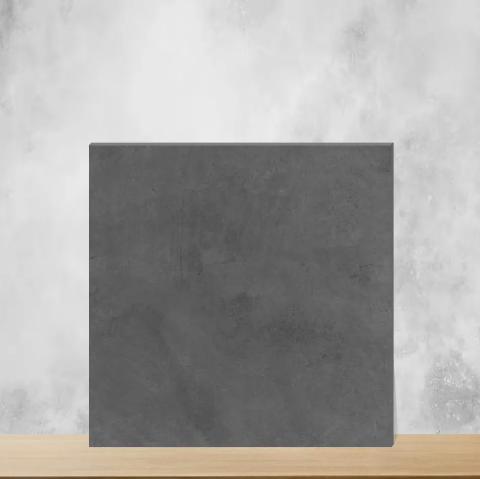 Vitrified Slate Park Dark Smoky Gray Cement Look Matt Square Tiles TL-1821-C (2x2 feet | 8.8 mm)