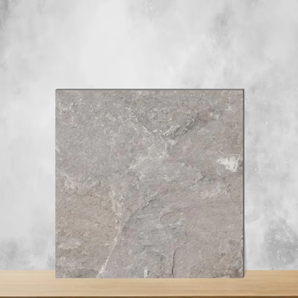 Vitrified Strada Fog Grey Marbles & Stones Matt Square Tiles TL-1258-D (16x16 inch | 12 mm)