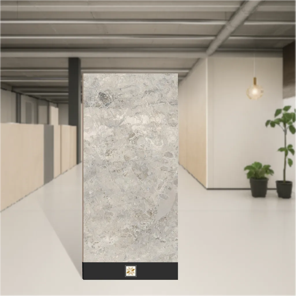 Vitrified Grayscale Grey Endless Matching Matt Rectangular Tiles TL-1264 (4x2 feet | 9 mm)