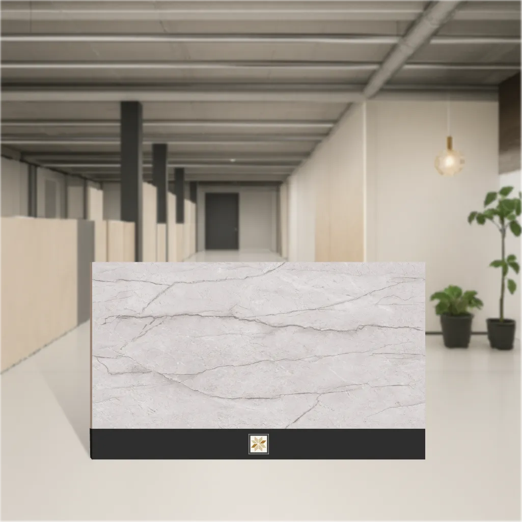 Vitrified Agate Grey Carving Textures Matt Rectangular Tiles TL-1266 (4x2 feet | 9 mm)
