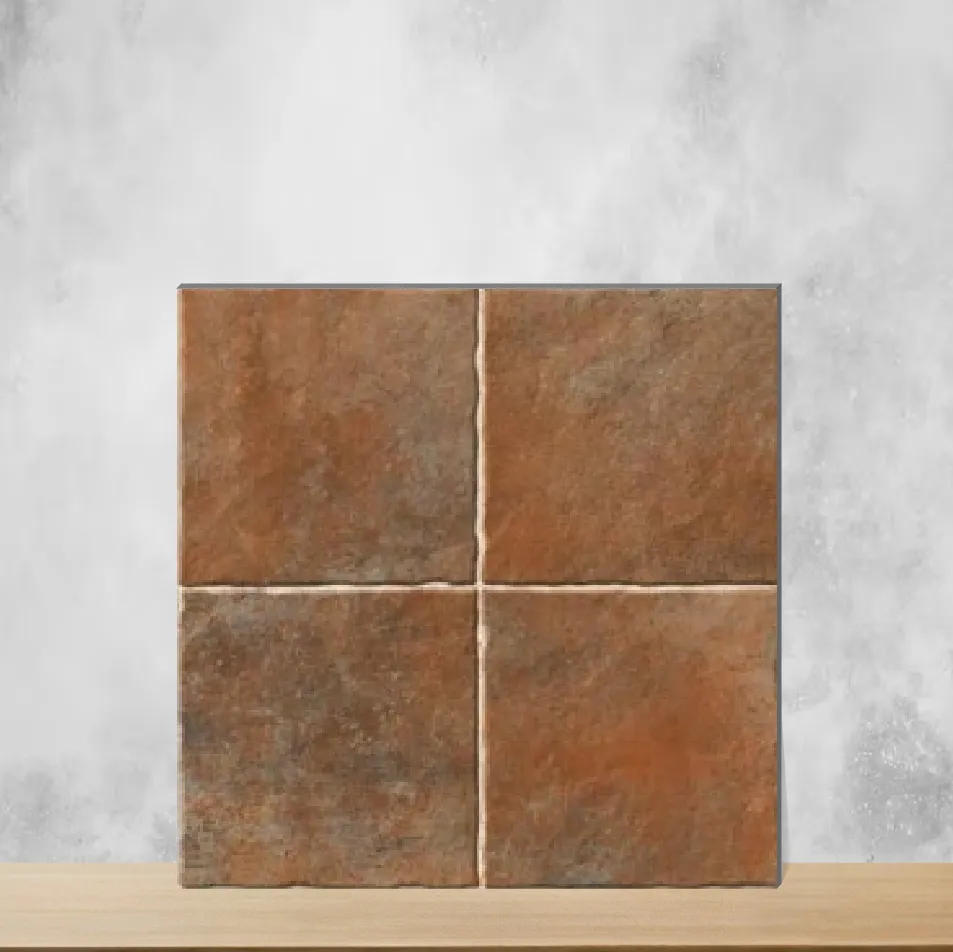 Vitrified Brown Beaver Marbles & Stones Matt Square Tiles TL-1270 (12x12 inch | 9 mm)