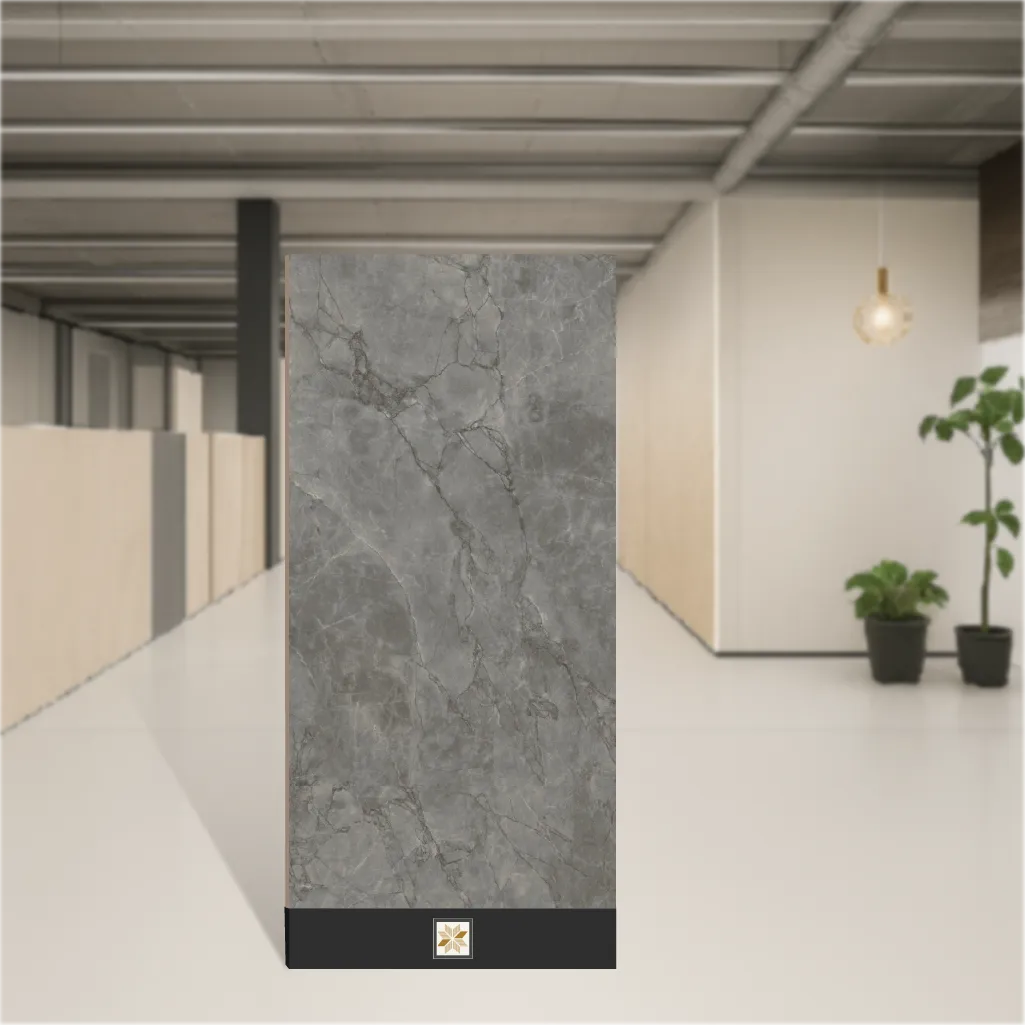 Vitrified Aurelio Florida Nero Marbles & Stones Matt Rectangular Tiles TL-1279-D (4x2 feet | 9 mm)
