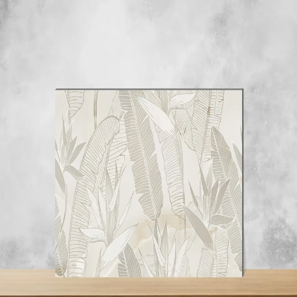 Ceramic Tropical Florals Glossy Rectangular Tiles TL-2378-B (24x12 inch | 7.5 mm)