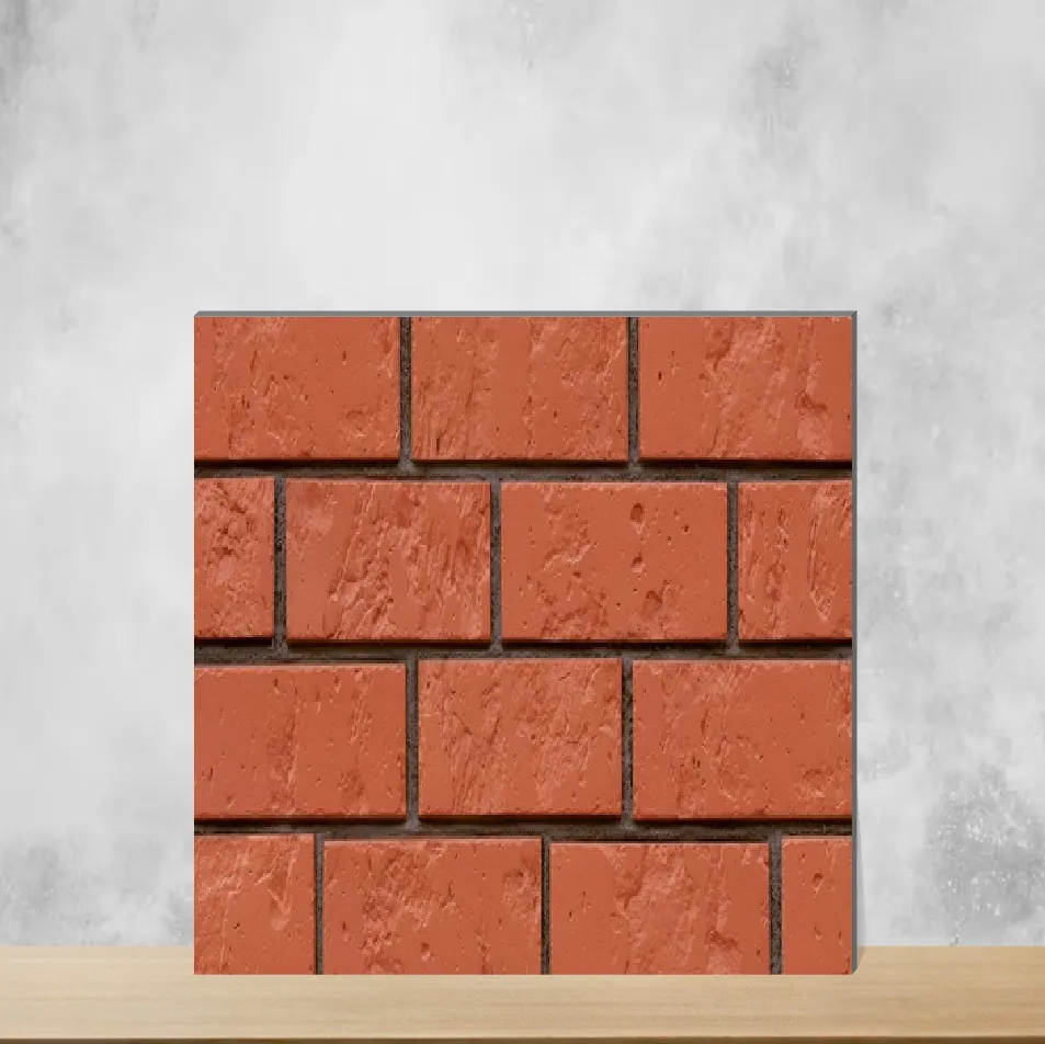 Ceramic Mystic Red Marbles & Stones Glossy Rectangular Tiles TL-1321 (18x12 inch | 7 mm)