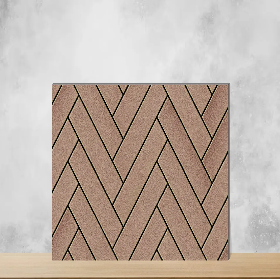 Ceramic Herringbone Solara Lush Pink Glossy Rectangular Tiles TL-2359-J (24x12 inch | 9 mm)