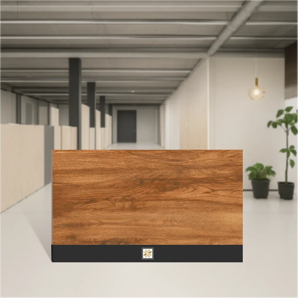 Vitrified Frisson Brown Wooden Effect Matt Rectangular Tiles TL-1410 (4x2 feet | )