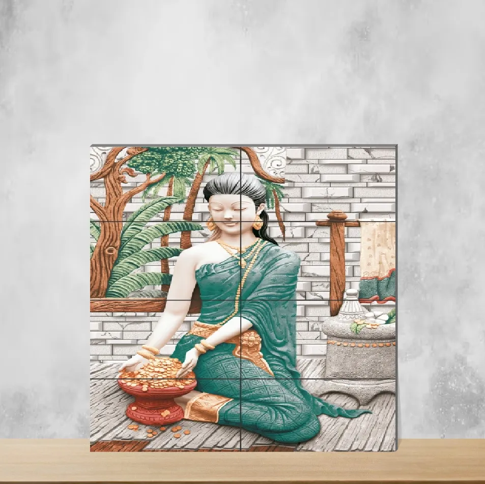 Ceramic Marbles & Stones Glossy Rectangular Tiles TL-1530-B (18x12 inch | 7 mm)