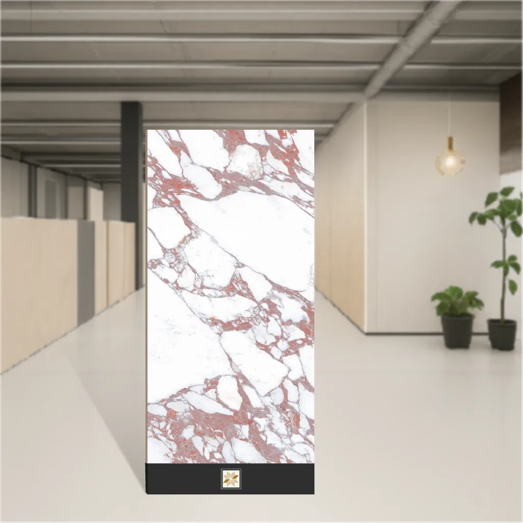 Vitrified Saturio Mars Marbles & Stones Glossy Rectangular Tiles TL-1513 (4x2 feet | 9 mm)