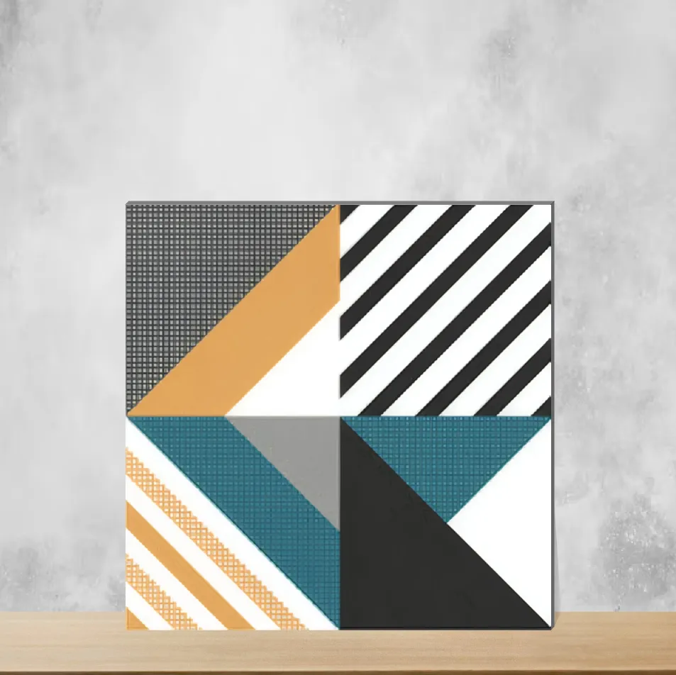 Ceramic Iram Orange Moroccans Matt Square Tiles TL-1531 (12x12 inch | 9 mm)