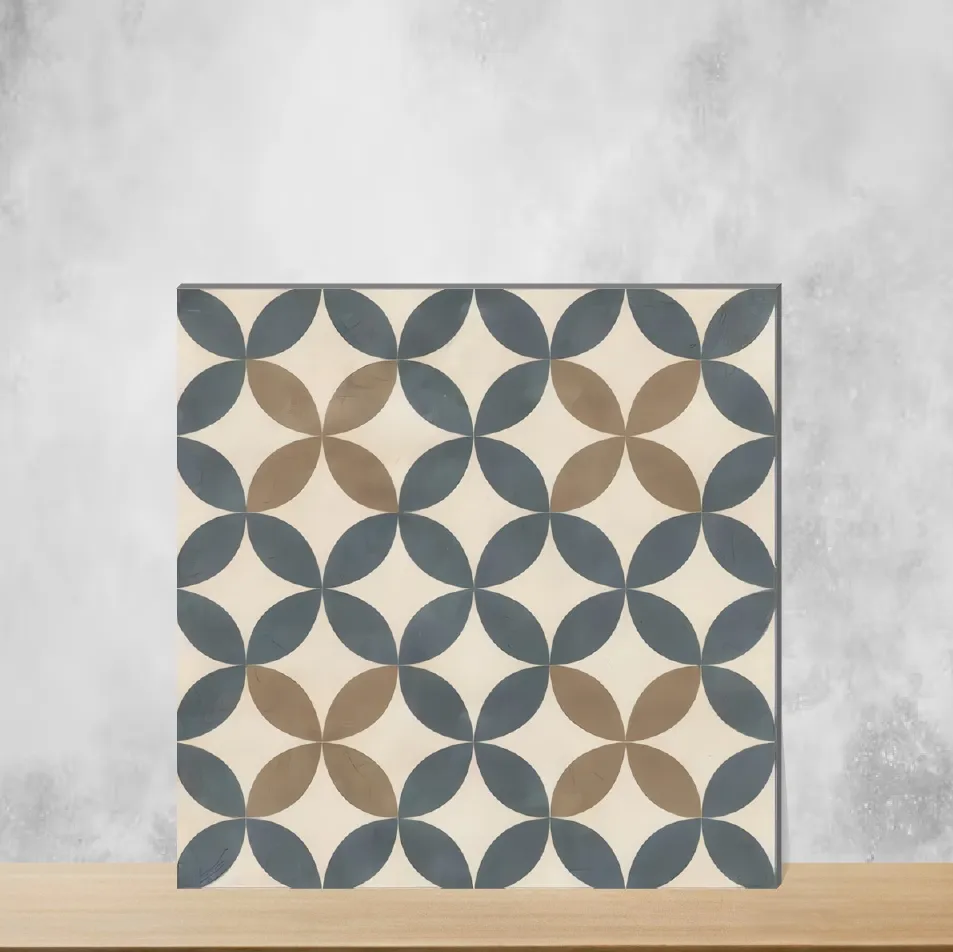 Vitrified Zellige Beige Olympia Multi Colour Moroccans Matt Square Tiles TL-2080-B (12x12 inch | 9 mm)