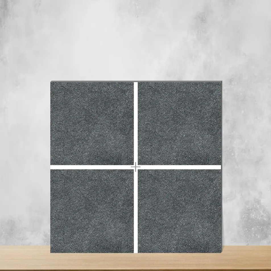 Vitrified Strada Tars Black Marbles & Stones Matt Square Tiles TL-1689-B (20x20 inch | 12 mm)