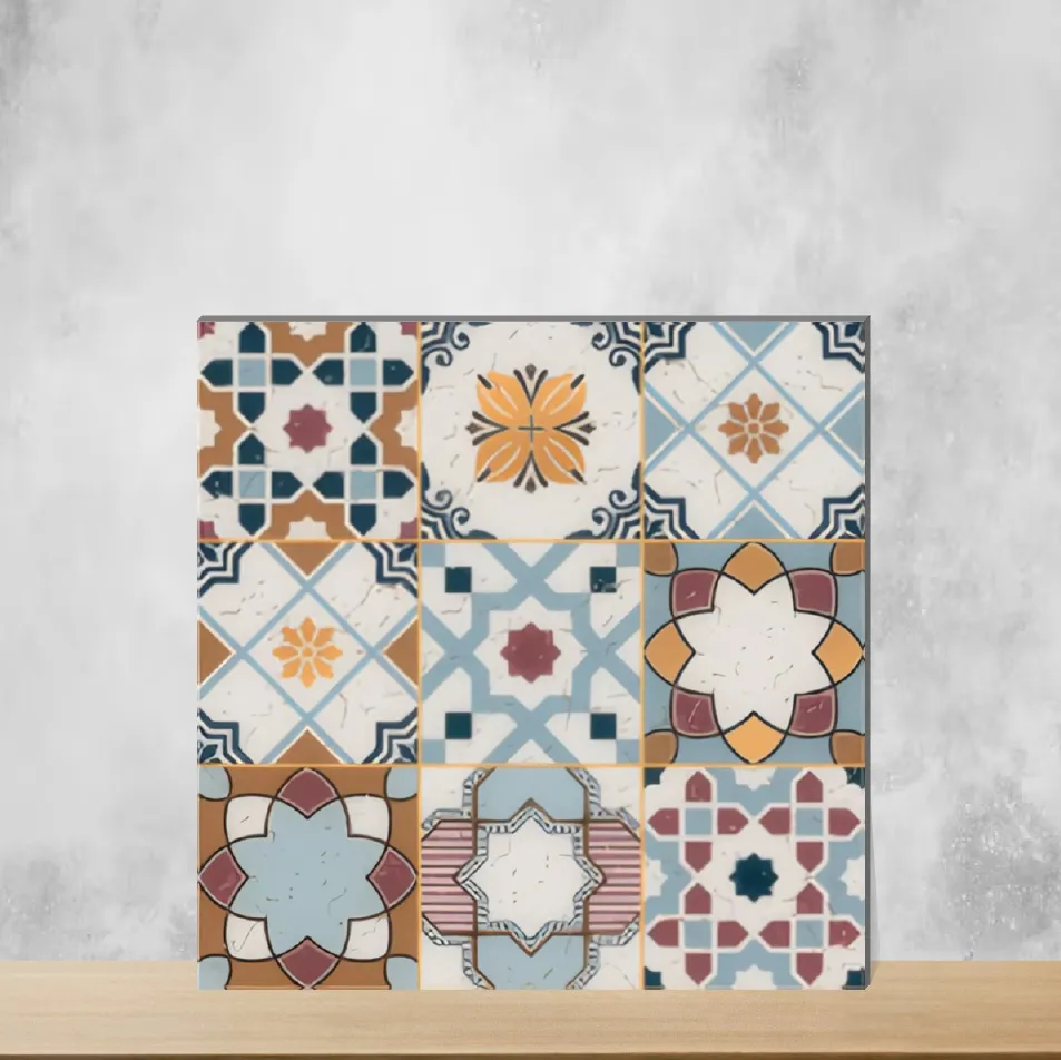 Ceramic Mor Blue Moroccans Matt Square Tiles TL-1554 (12x12 inch | 9 mm)