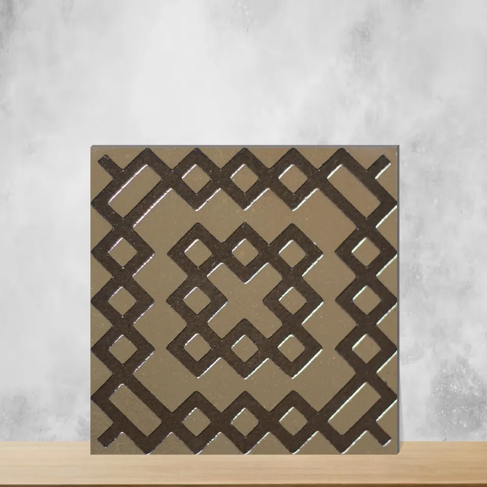 Vitrified Lattice Squares Antique Charm Square Tiles TL-191-K (6x6 inch | 9 mm)