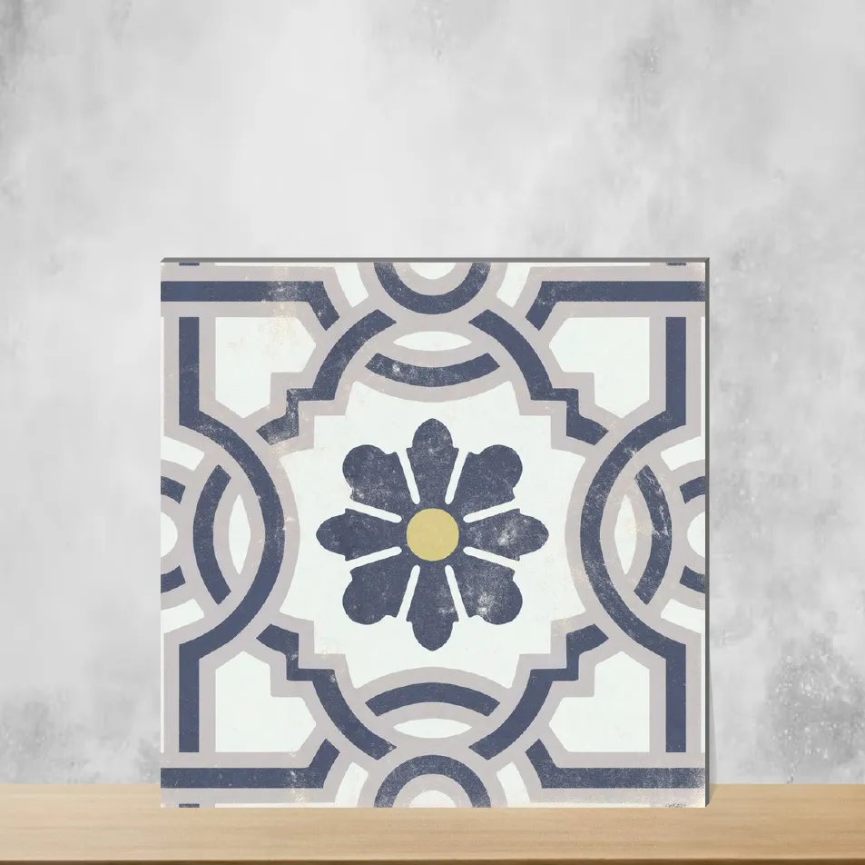 Vitrified Zellige Wave Blossom Moroccans Matt Square Tiles TL-16 (12x12 inch | 9 mm)