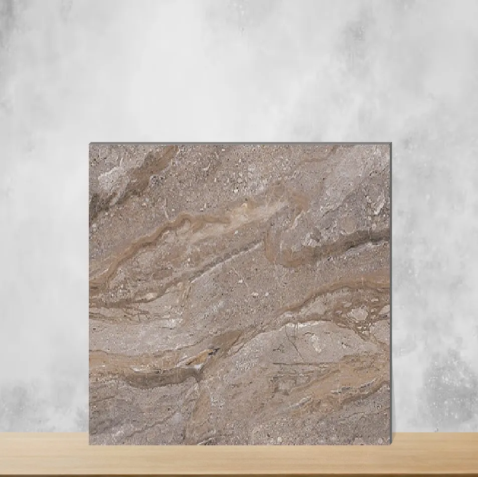 Ceramic Copper Dark Marbles & Stones Glossy Rectangular Tiles TL-1625-B (18x12 inch | 7 mm)