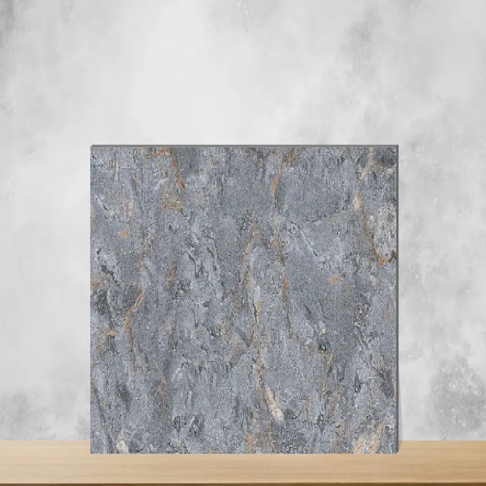 Ceramic Desert Dark Marbles & Stones Glossy Rectangular Tiles TL-1691-B (18x12 inch | 7 mm)