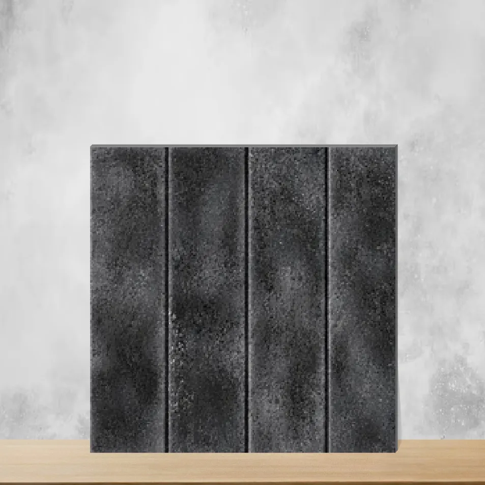 Ceramic Artisan Black Marbles & Stones Matt Square Tiles TL-1677-B (12x12 inch | 7 mm)