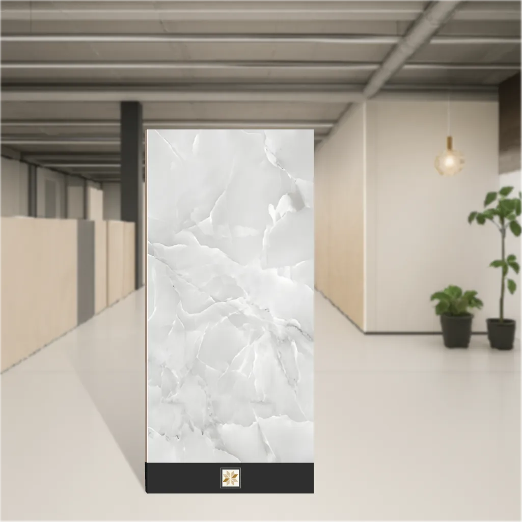 Vitrified Lemsa Light Marbles & Stones Glossy Rectangular Tiles TL-2183-D (4x2 feet | 9 mm)