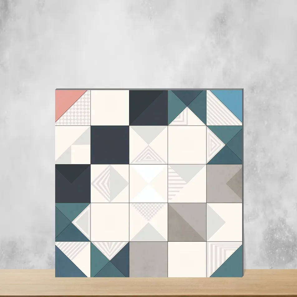 Vitrified Zellige Seville Azure Moroccans Matt Square Tiles TL-179 (12x12 inch | 9 mm)