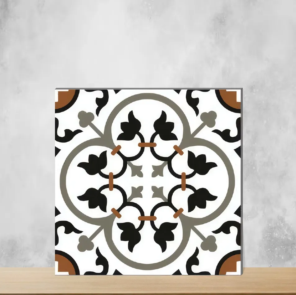 Vitrified Zellige Grey Liner Moroccans Matt Square Tiles TL-1799-C (12x12 inch | 9 mm)