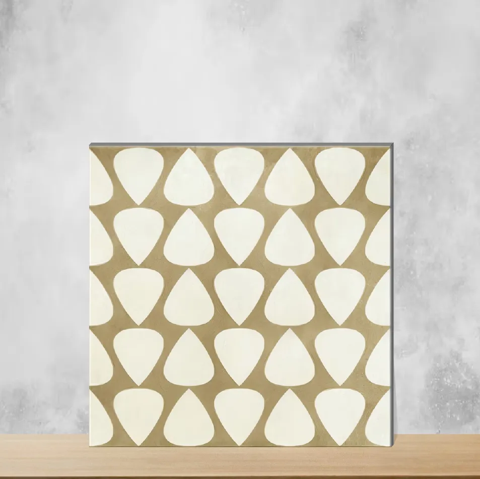 Ceramic Bauhaus Frosted Caramel Moroccans Matt Square Tiles TL-2326-B (12x12 inch | 9 mm)