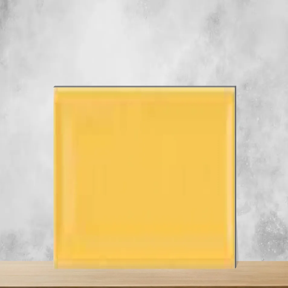 Ceramic Cielo Shade 1 Goldfinch Yellow Glossy Rectangular Tiles TL-2885-Q (12x3 inch | 6.5 mm)