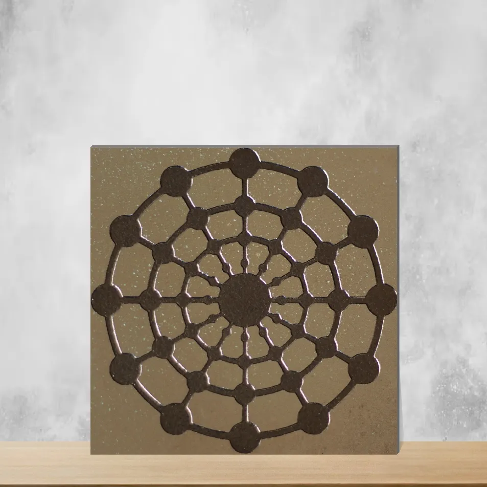 Vitrified Circle Web Antique Charm Square Tiles TL-191-H (6x6 inch | 9 mm)