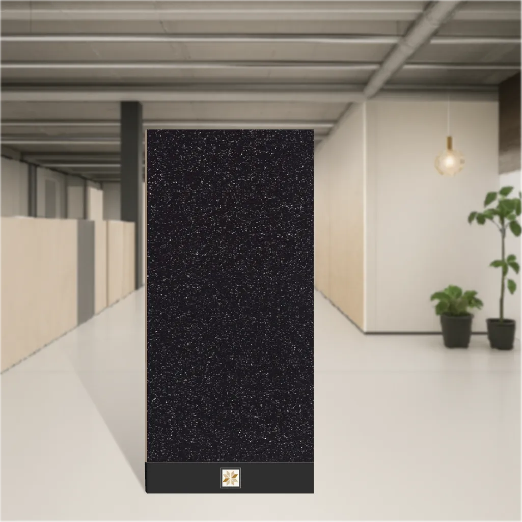 Vitrified Galaxy Nero Terrazzo Glossy Rectangular Tiles TL-1920 (8x2.7 feet | 15 mm)