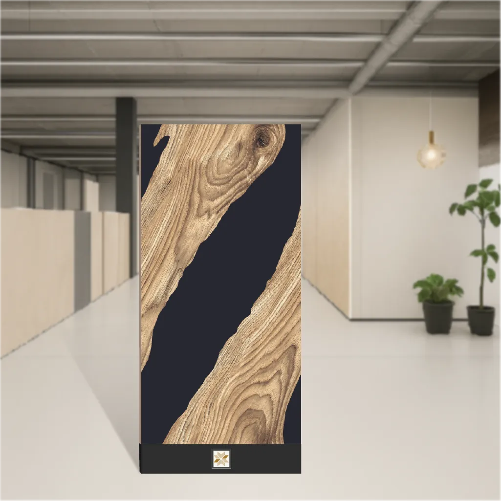 Vitrified Mokuzai Hazelwood Endless Matching Hi-Glossy Rectangular Tiles TL-1929 (4x2 feet | 9 mm)