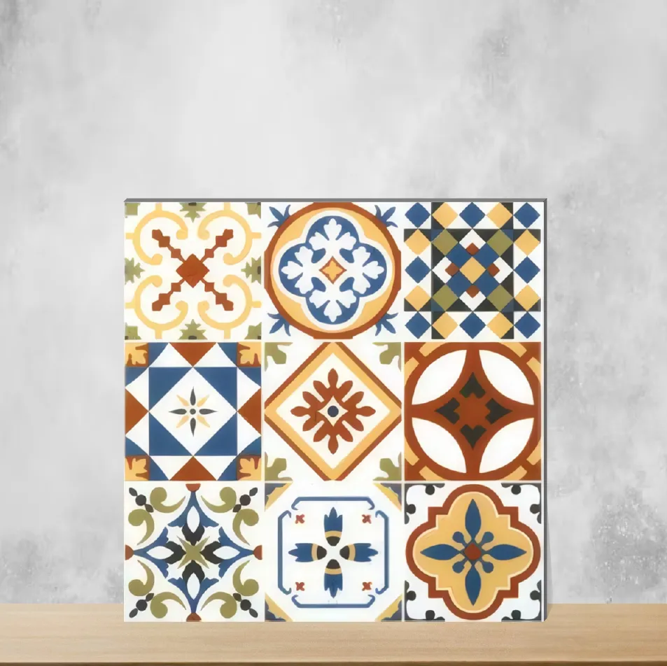 Ceramic Morissa Amber Azul Moroccans Matt Square Tiles TL-1969 (12x12 inch | 7.5 mm)