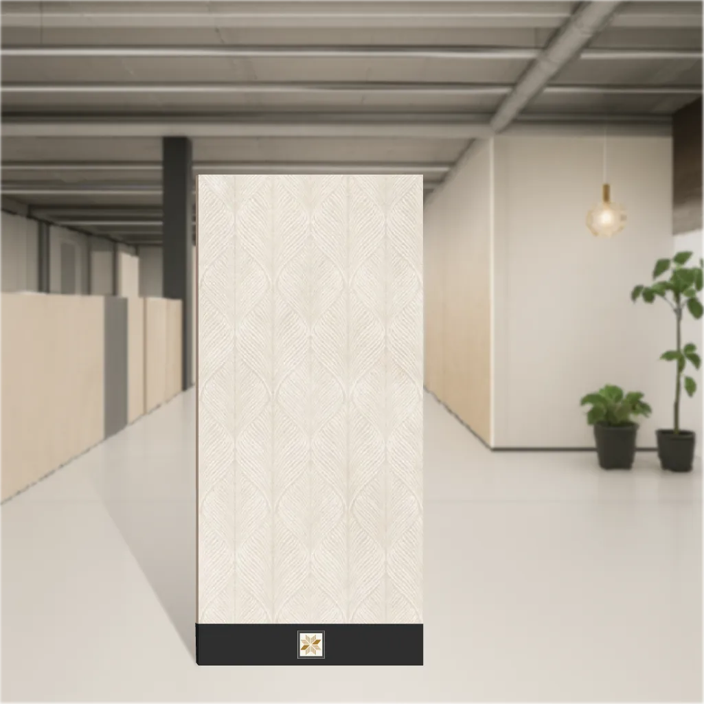 Vitrified Nios Conch Decor Geometric & Abstracts Matt Rectangular Tiles TL-2298-C (4x2 feet | 9 mm)