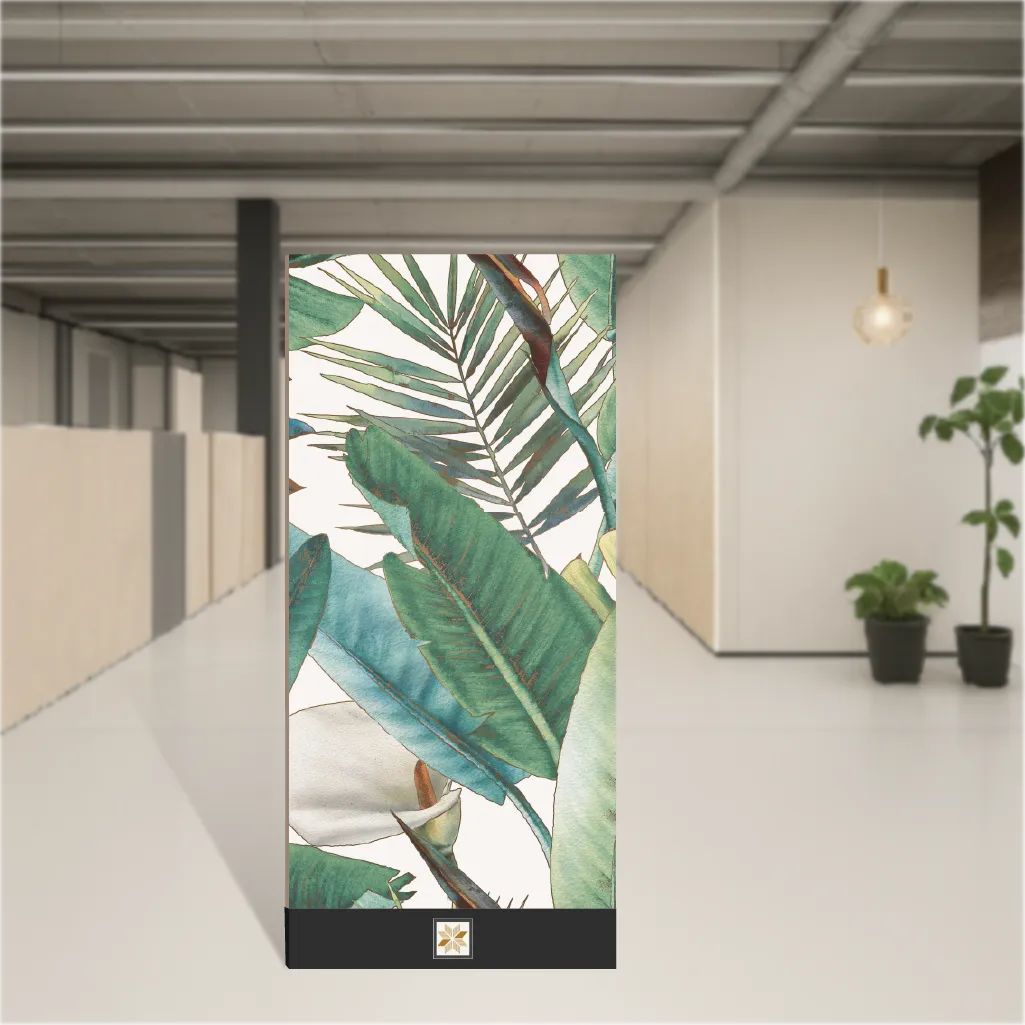 Vitrified Jewel Fresh Greenery Tropical Florals Matt Rectangular Tiles TL-2 (4x2 feet | 9 mm)