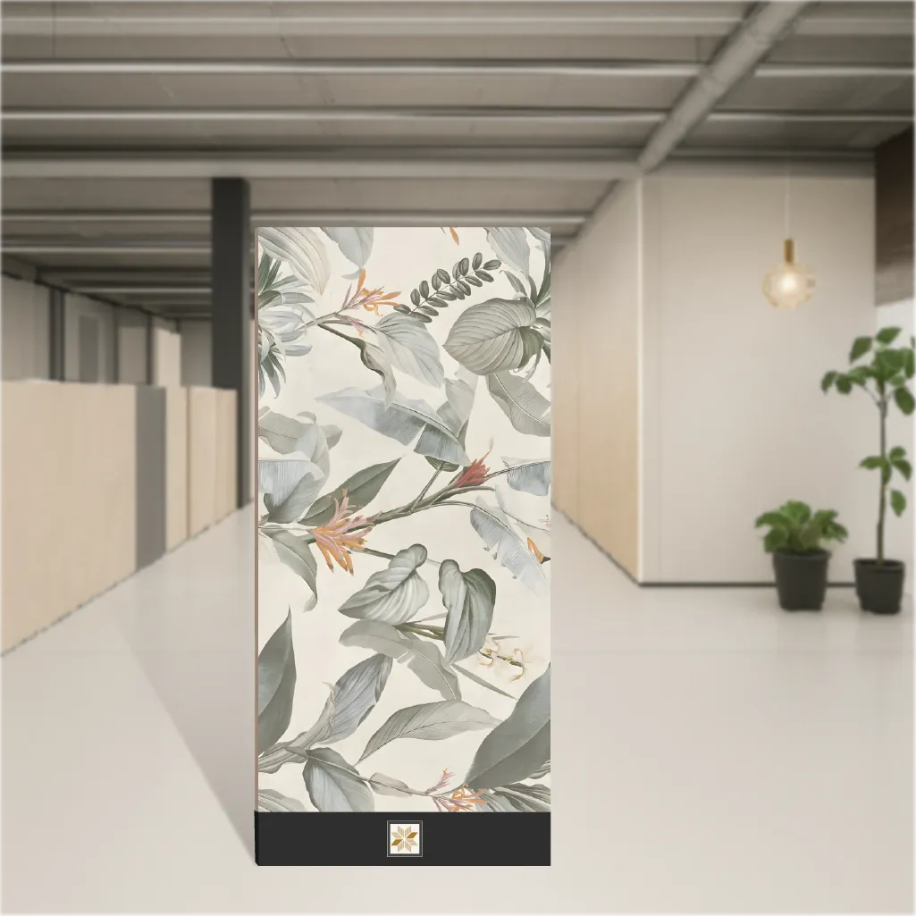 Vitrified Marlboro Ice Decor 2 Tropical Florals Matt Rectangular Tiles TL-246-D (4x2 feet | 9 mm)