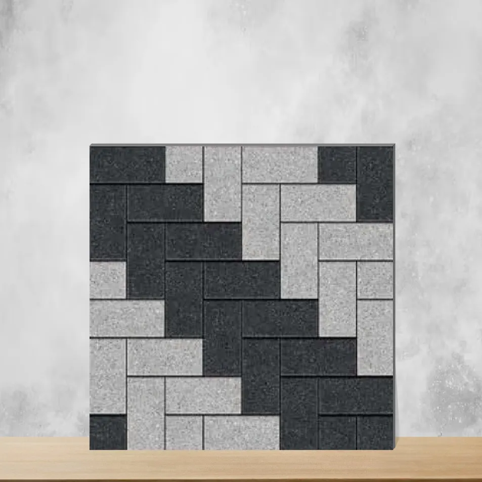 Vitrified Strada Herringbone Shadow Geometric & Abstracts Matt Square Tiles TL-4902-F (16x16 inch | 12 mm)