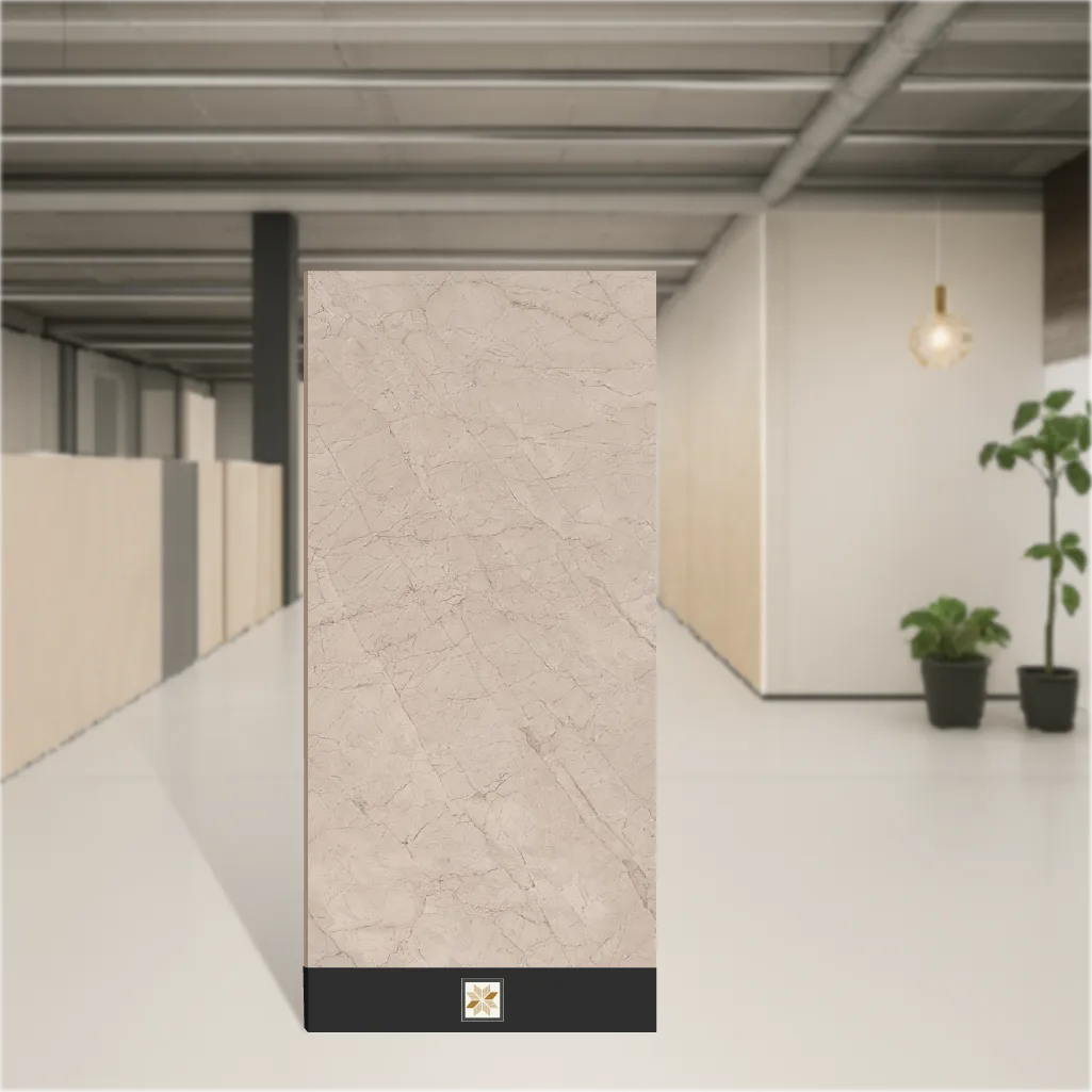 Vitrified Arezzo Brown Marbles & Stones Glossy Rectangular Tiles TL-2025-B (4x2 feet | 9 mm)